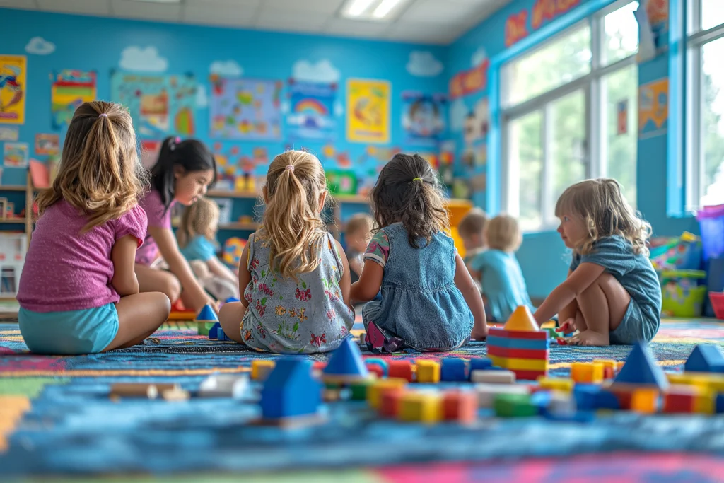 group children are sitting floor room with lot toys scaled