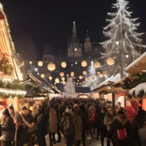 Weihnachtsmarkt-Hintergrundbild