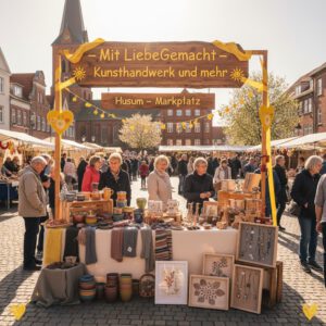 Firefly_Gemini Flash_💛 Mit LiebeGemacht Kunsthandwerk und mehr Husum Marktplatz 💛 erstelle hierzu e 362492
