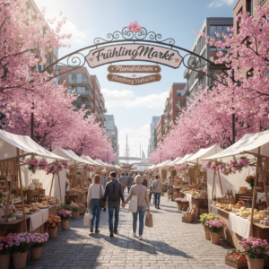 Firefly_GeminiFlash_🌸 FrühlingMarkt im Marktplatz der Manufakturen Hamburg Hafencity erstelle ein Foto 1313