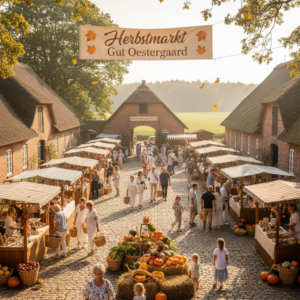 Firefly_GeminiFlash_🍂 Herbstmarkt Gut Oestergaard 🍂 Gut Oestergaard 2026 erstelle ein Bild maximal 108 503677