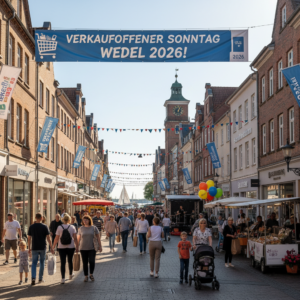 Firefly_GeminiFlash_🛍️ Verkaufsoffener Sonntag Wedel 2026 erstelle ein bild 423556