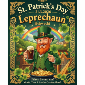 Firefly_GeminiFlash_ 🍀 St Patricks Day im Leprechaun 2132026 Hohwacht erstelle ein plakat 562104