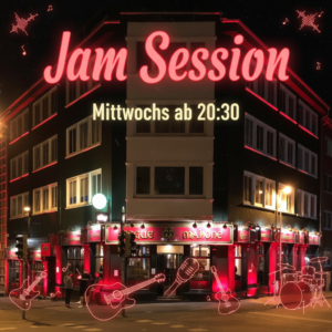 Firefly_GeminiFlash_erstelle ein plakat- Jam Sassion Mittwochs ab 20-30__ 422311